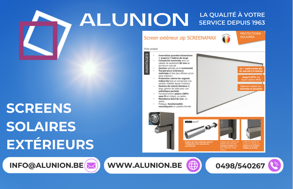 Alunion screens et stores protections solaires extérieures